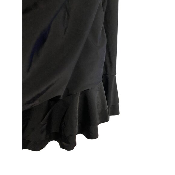 VM Women's 16W Black Halter Swim Dress Ruffle Hem Detail Beach Vacation Summer - Picture 15 of 15